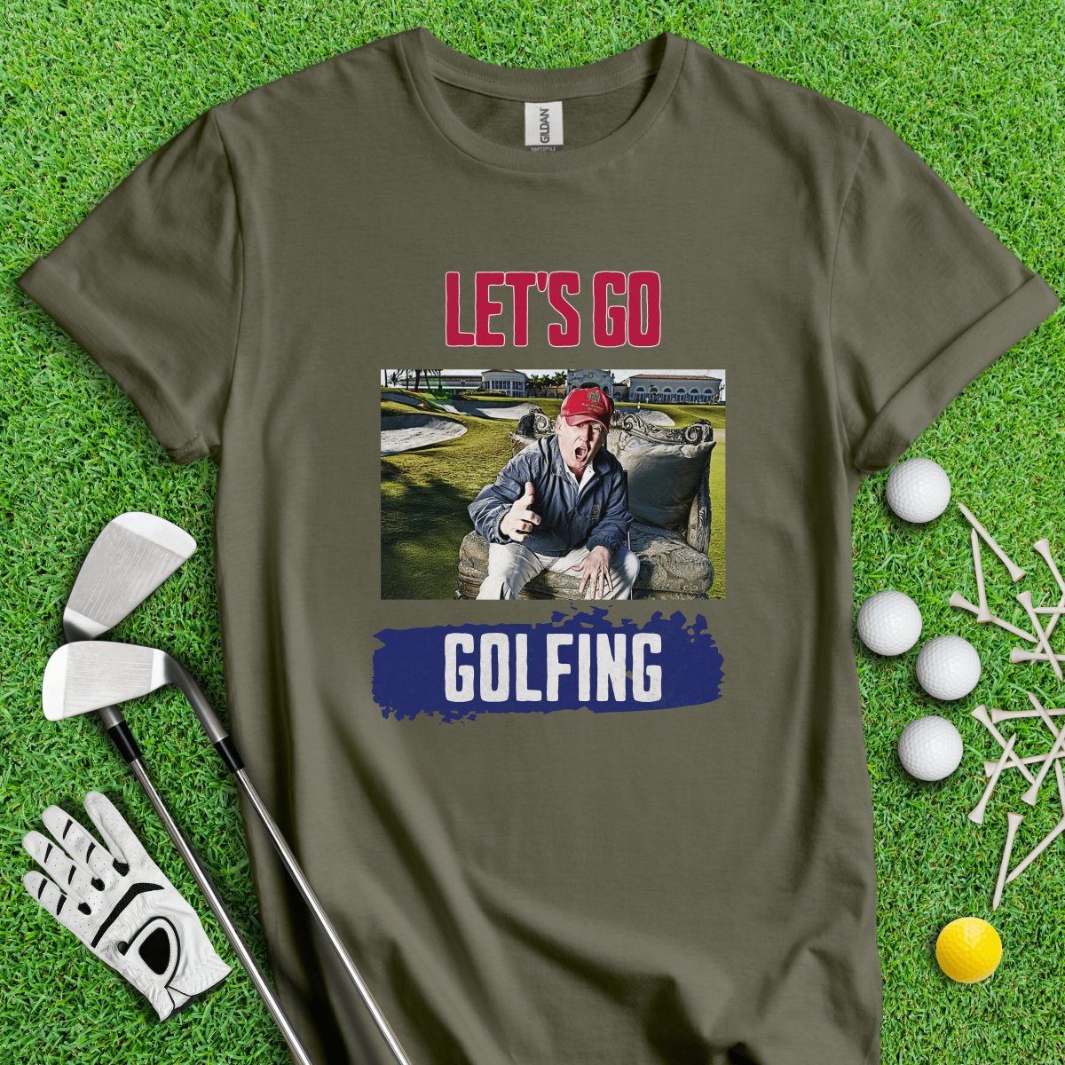 Let's Go Golfing Trump T - Shirt - TeeHee Golf Gear