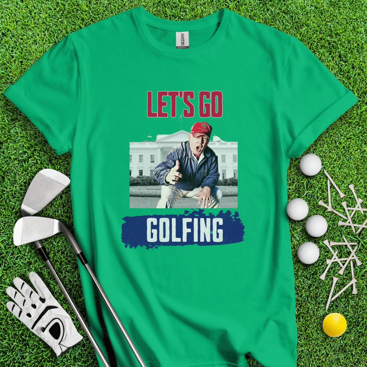 Let's Go Golfing Trump T - Shirt - TeeHee Golf Gear