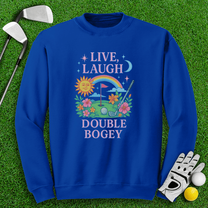 Live Laugh Double Bogey Crewneck - TeeHee Golf Gear