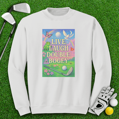 Live Laugh Double Bogey Crewneck - TeeHee Golf Gear
