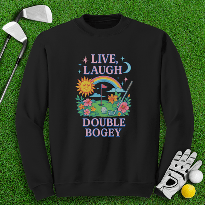 Live Laugh Double Bogey Crewneck - TeeHee Golf Gear