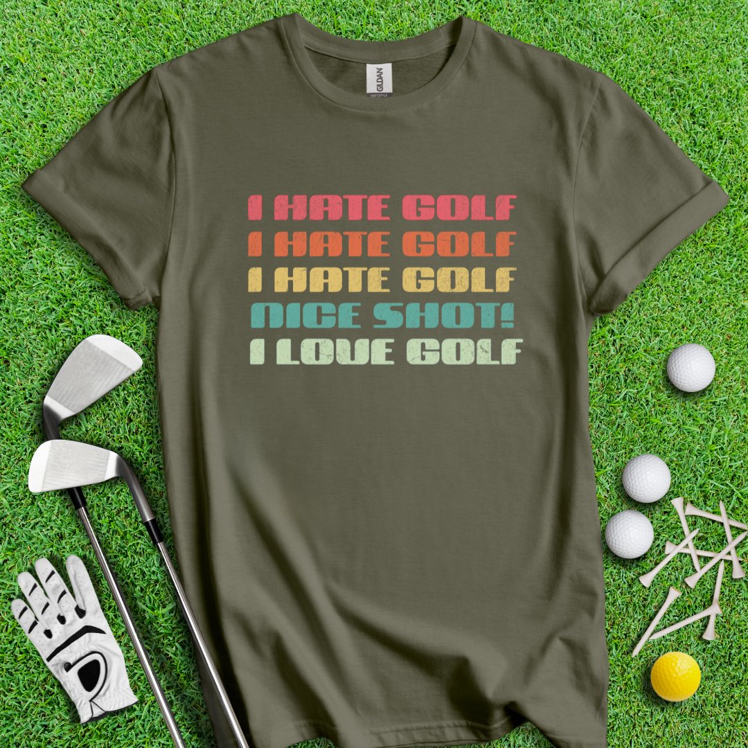 Love & Hate Golf T-Shirt - TeeHee Golf Gear