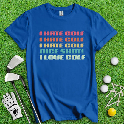 Love & Hate Golf T-Shirt - TeeHee Golf Gear