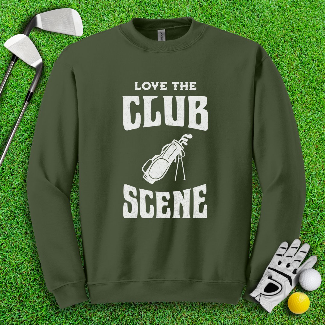 Love The Club Scene Crewneck - TeeHee Golf Gear