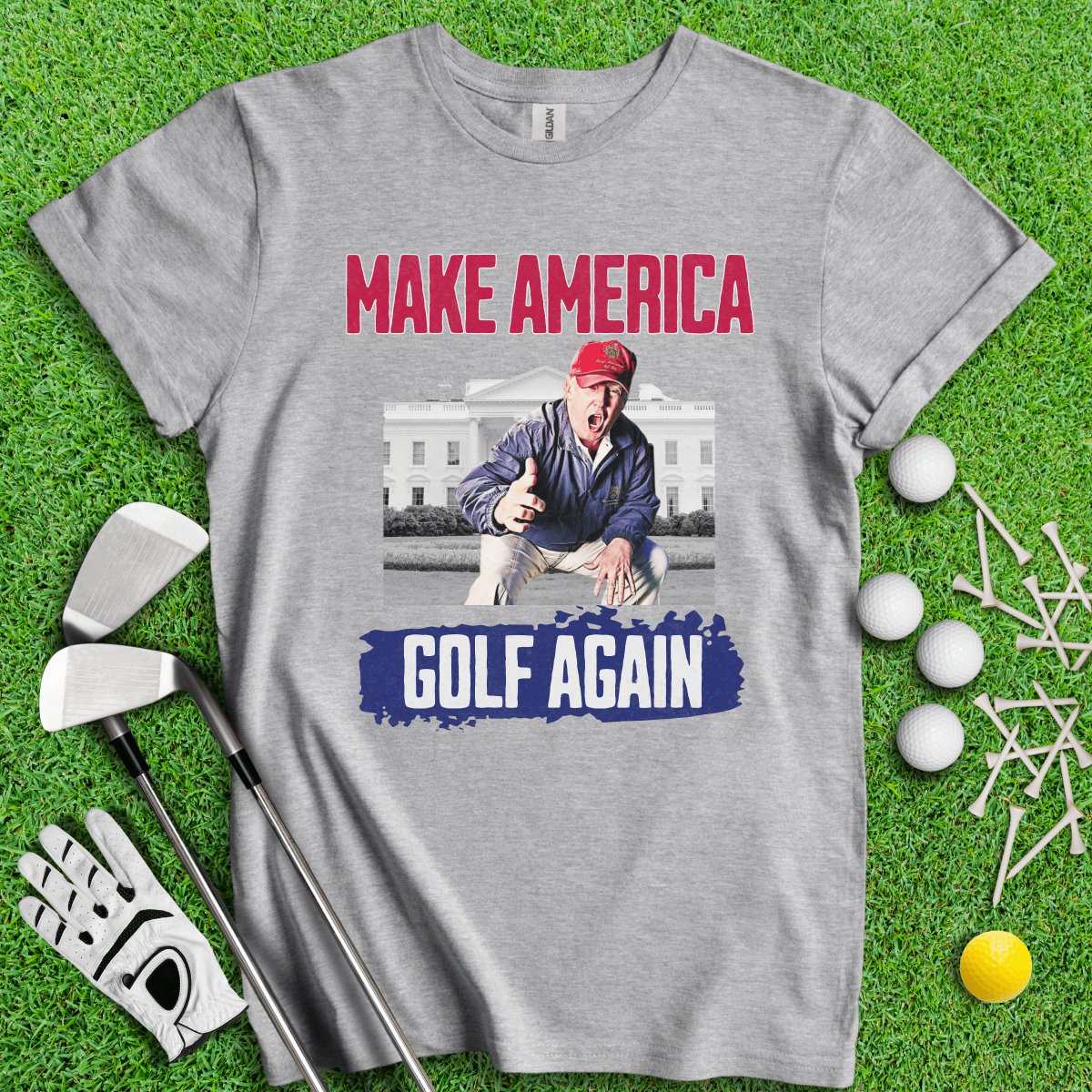 Make America Golf Again Trump T - Shirt - TeeHee Golf Gear