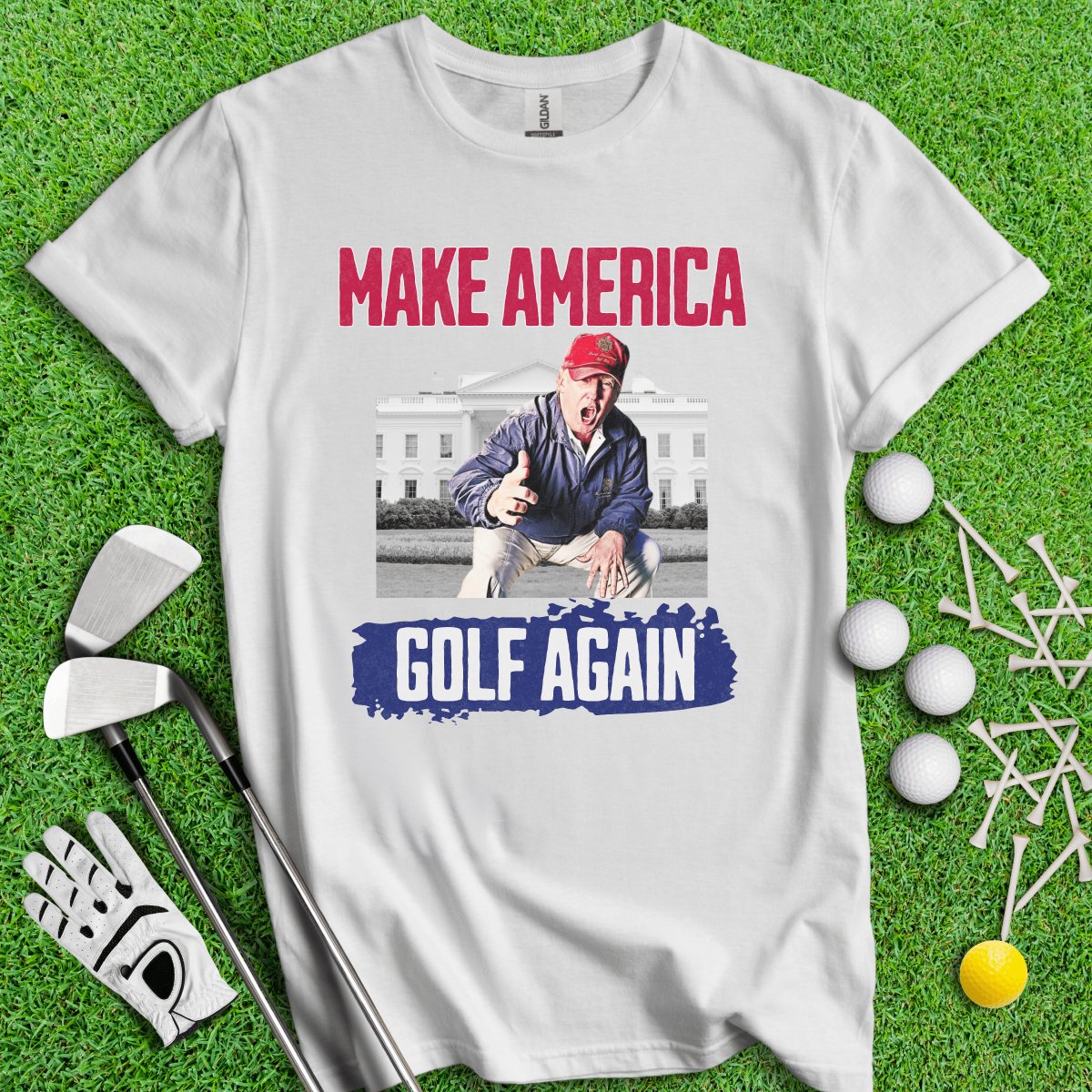 Make America Golf Again Trump T - Shirt - TeeHee Golf Gear