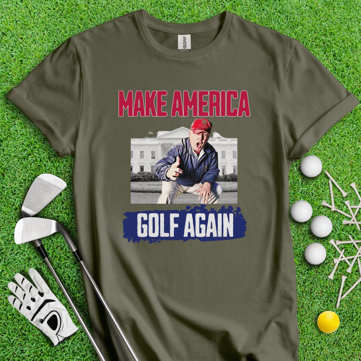 Make America Golf Again Trump T - Shirt - TeeHee Golf Gear