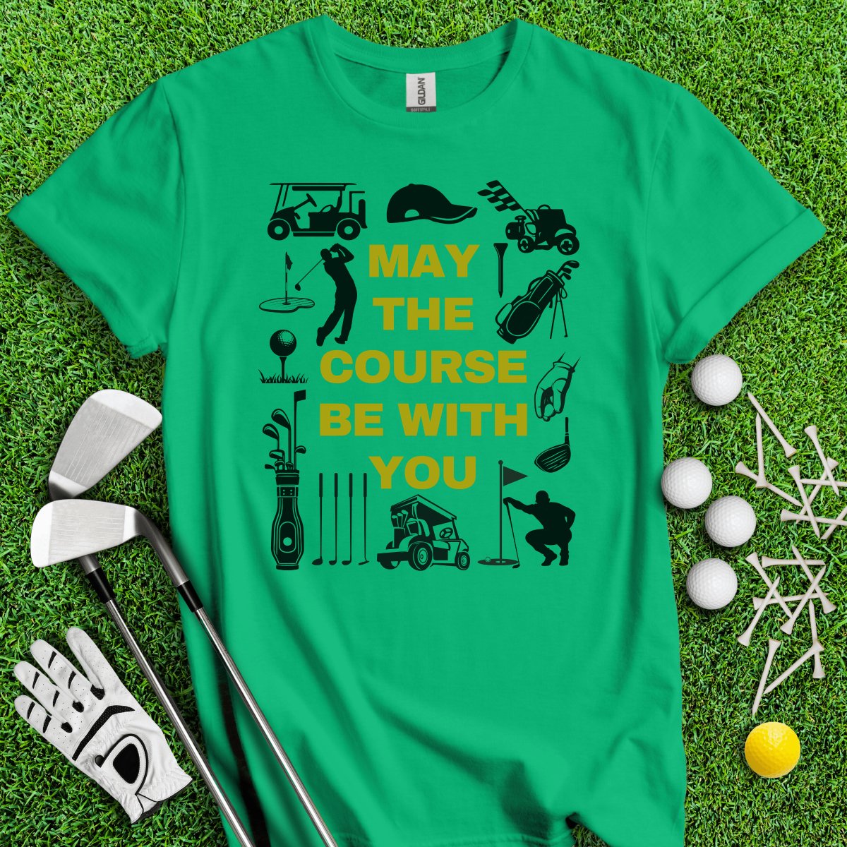 May The Course Be With You Golf T - Shirt - TeeHee Golf Gear