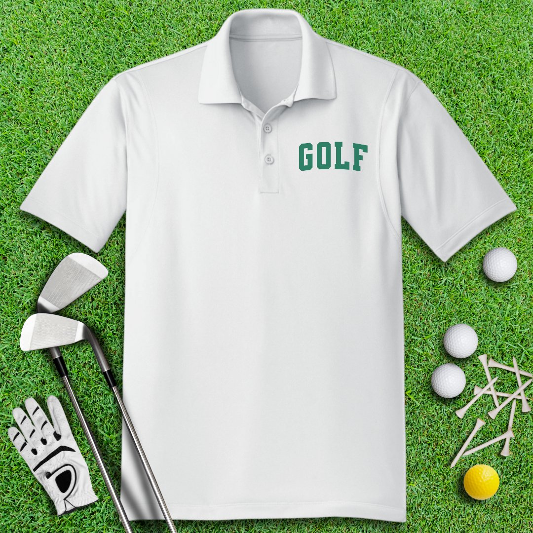 Minimalist Golf Text Polo Shirt - TeeHee Golf Gear