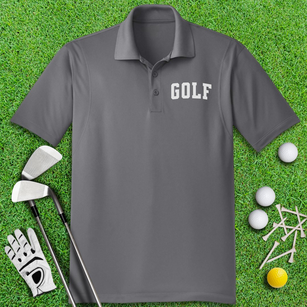 Minimalist Golf Text Polo Shirt - TeeHee Golf Gear