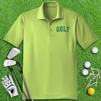 Minimalist Golf Text Polo Shirt - TeeHee Golf Gear