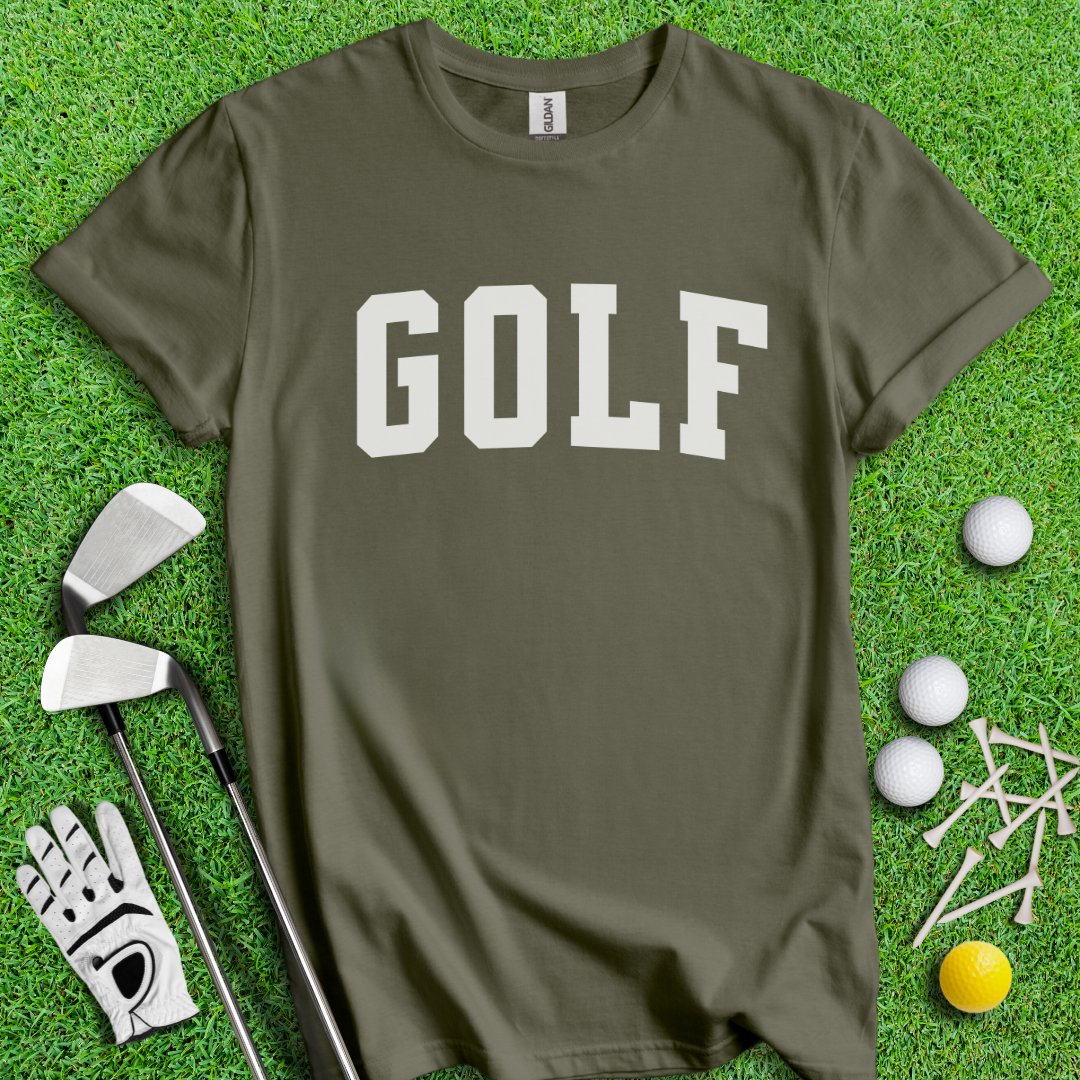 Minimalistic Golf Text T-Shirt - TeeHee Golf Gear