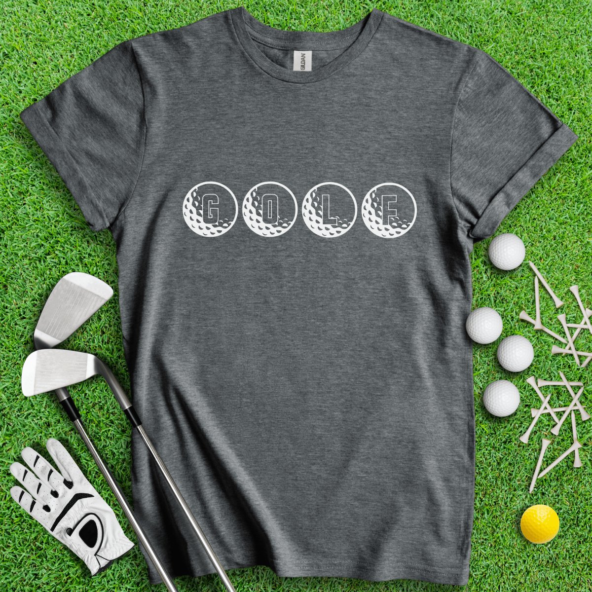 Minimalistic Golf Text T - Shirt - TeeHee Golf Gear