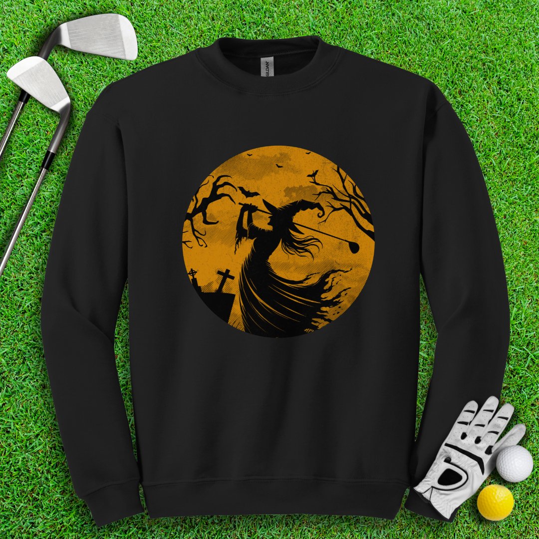 Moonlight Golfing Witch Crewneck - TeeHee Golf Gear