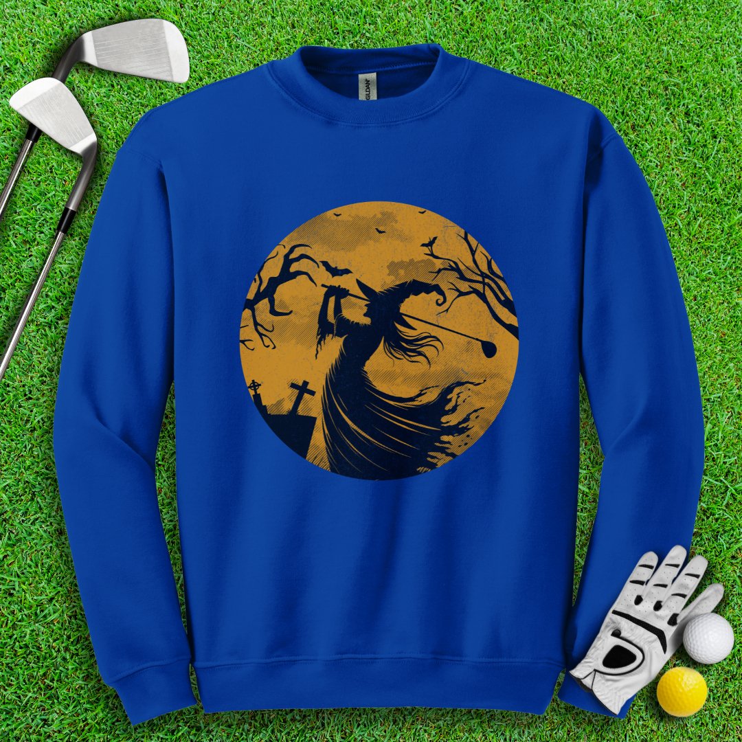 Moonlight Golfing Witch Crewneck - TeeHee Golf Gear