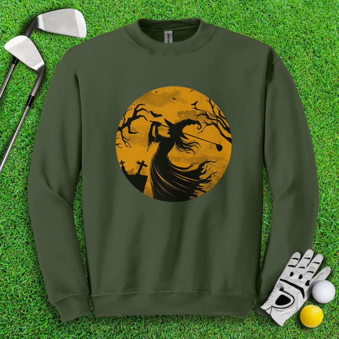 Moonlight Golfing Witch Crewneck - TeeHee Golf Gear