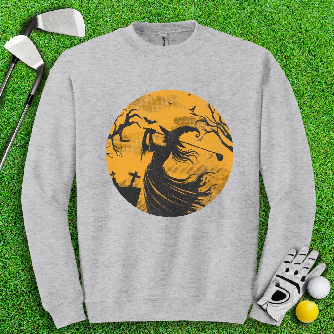 Moonlight Golfing Witch Crewneck - TeeHee Golf Gear