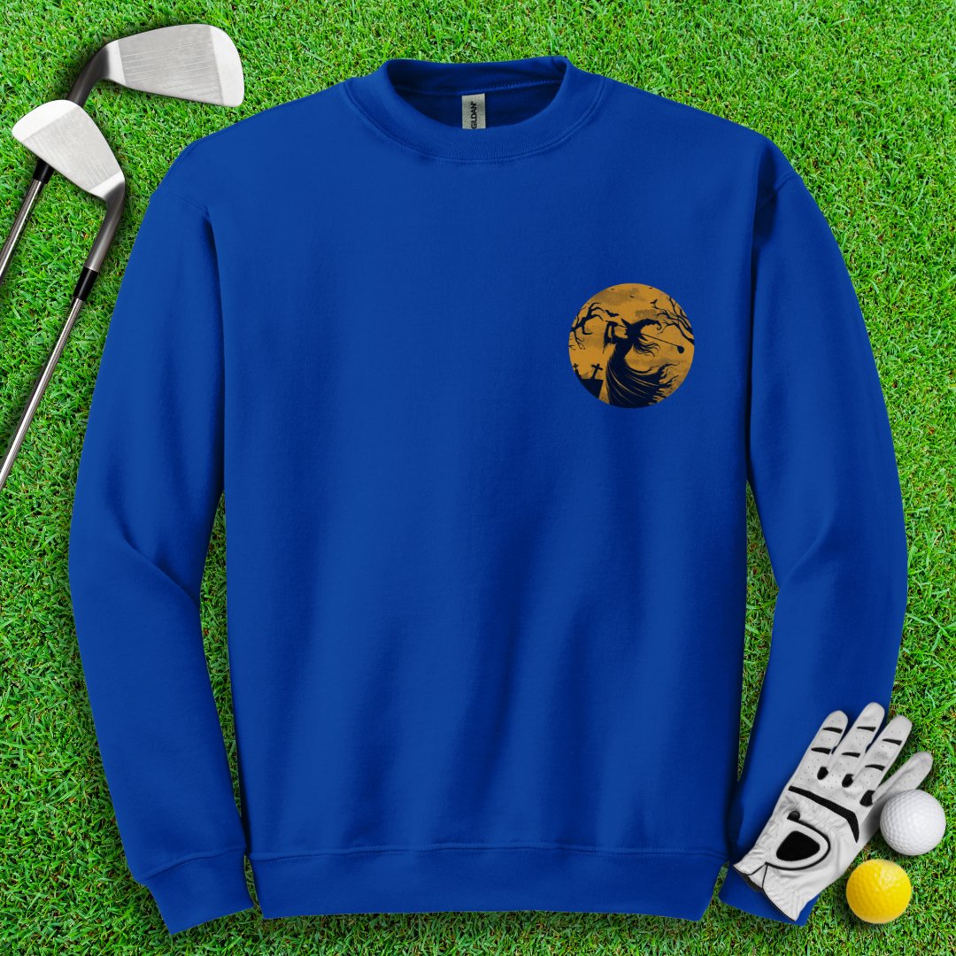 Moonlight Golfing Witch Crewneck - TeeHee Golf Gear