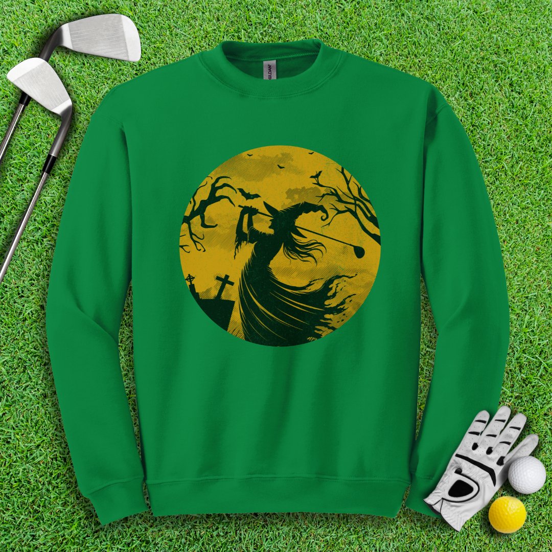 Moonlight Golfing Witch Crewneck - TeeHee Golf Gear