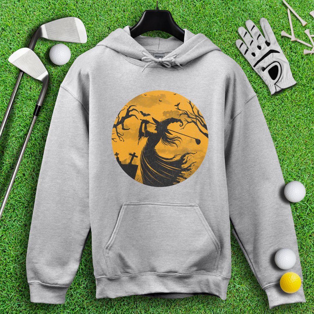 Moonlight Golfing Witch Hoodie - TeeHee Golf Gear