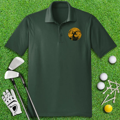 Moonlight Golfing Witch Polo Shirt - TeeHee Golf Gear