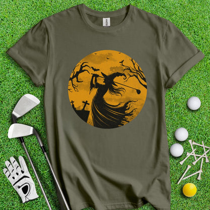 Moonlight Golfing Witch T-Shirt - TeeHee Golf Gear