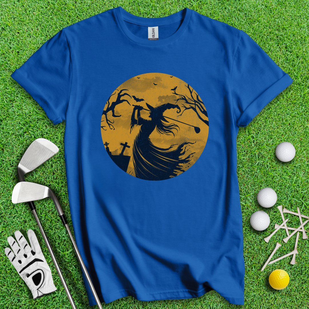 Moonlight Golfing Witch T-Shirt - TeeHee Golf Gear