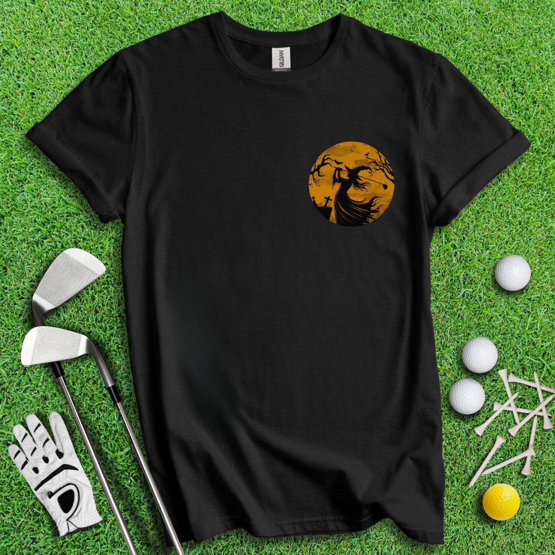 Moonlight Golfing Witch T-Shirt - TeeHee Golf Gear