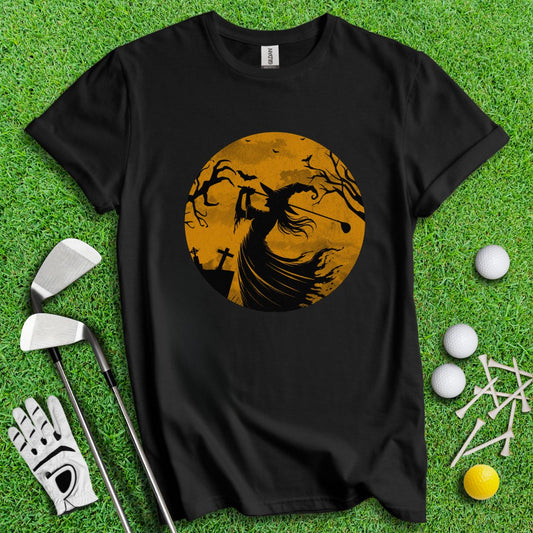 Moonlight Golfing Witch T-Shirt - TeeHee Golf Gear