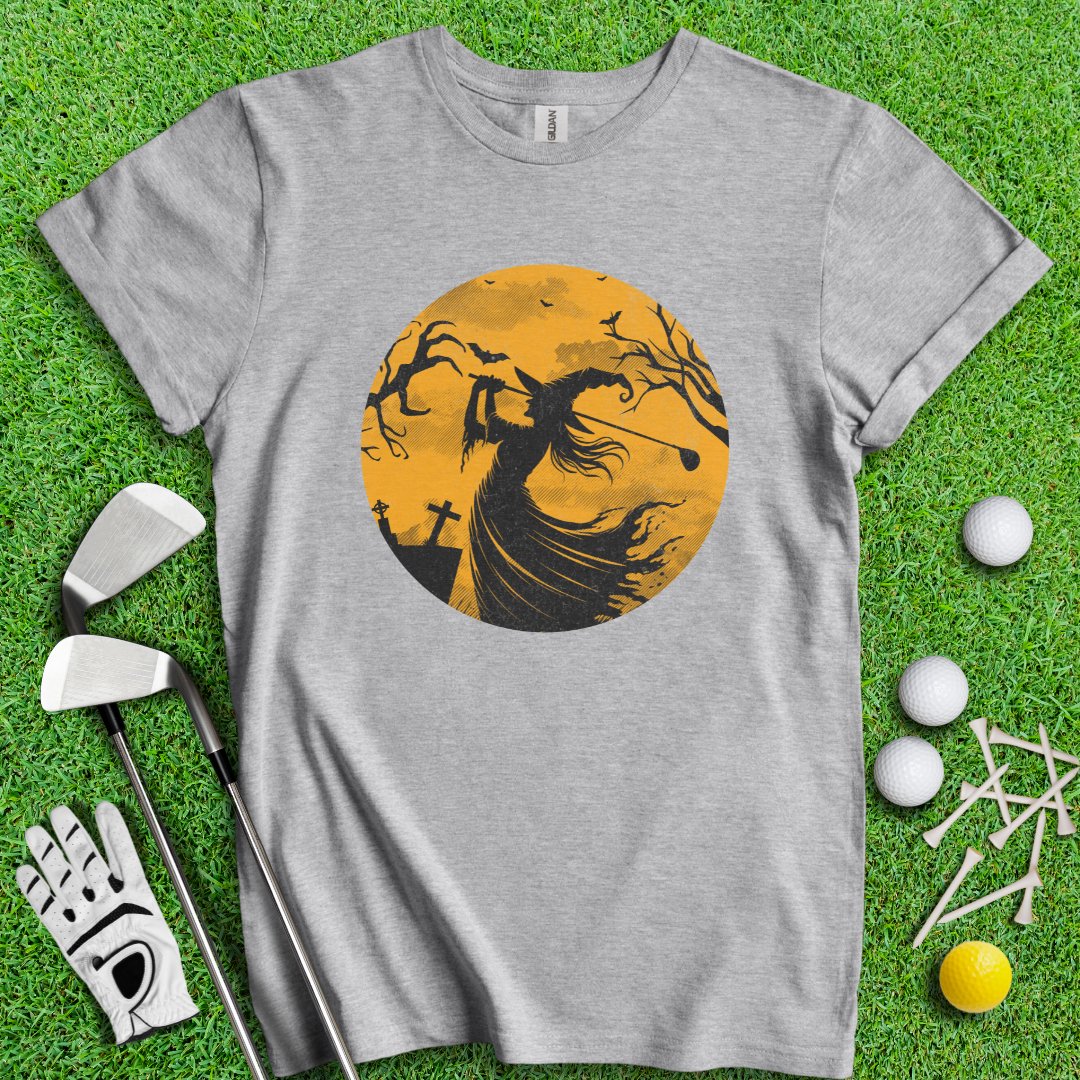 Moonlight Golfing Witch T-Shirt - TeeHee Golf Gear