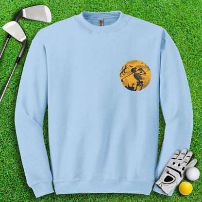 Moonlight Skeleton Golfer Crewneck - TeeHee Golf Gear