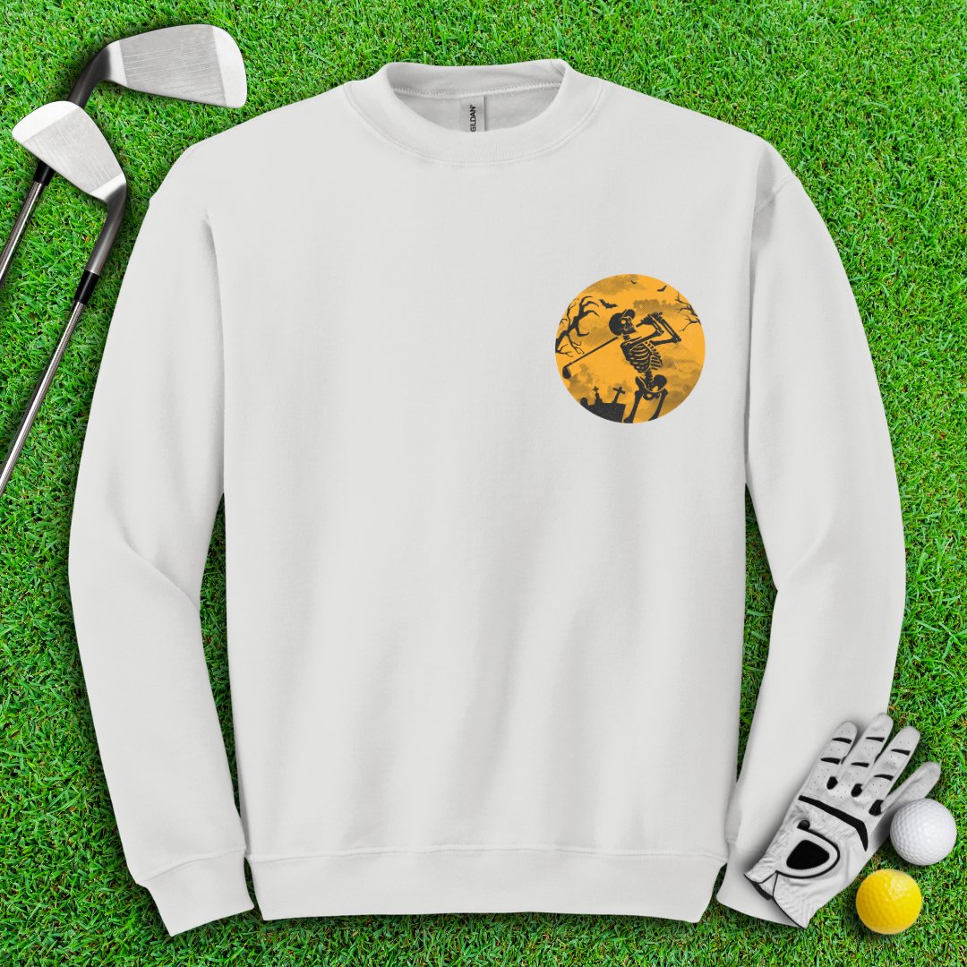 Moonlight Skeleton Golfer Crewneck - TeeHee Golf Gear