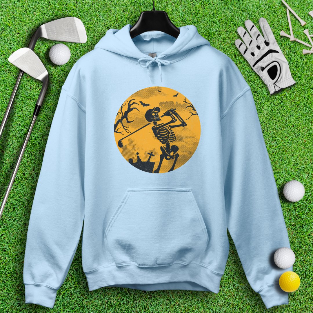 Moonlight Skeleton Golfer Hoodie - TeeHee Golf Gear