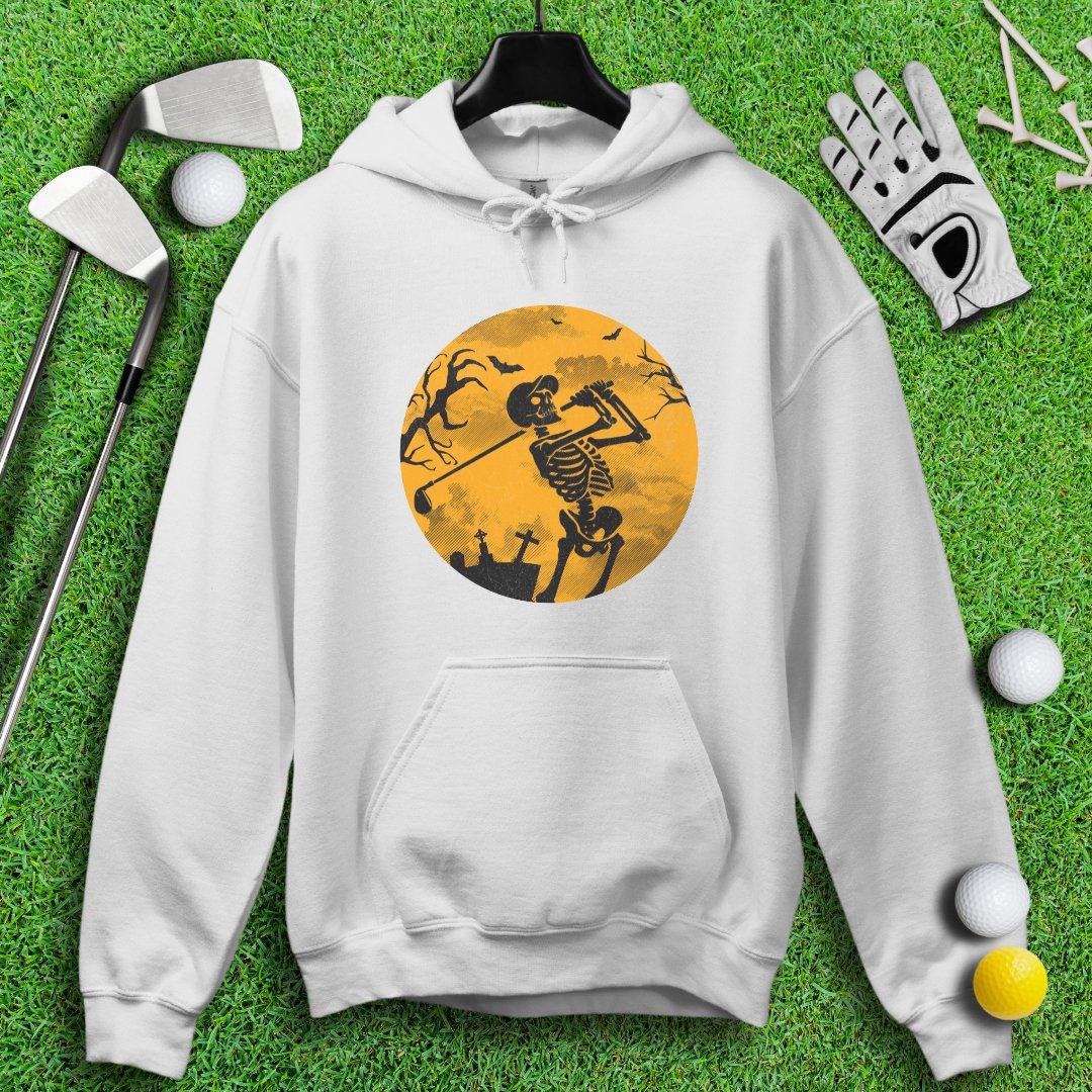 Moonlight Skeleton Golfer Hoodie - TeeHee Golf Gear
