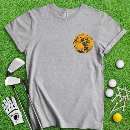 Moonlight Skeleton Golfer T-Shirt - TeeHee Golf Gear