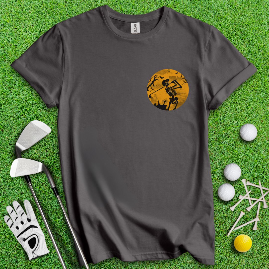 Moonlight Skeleton Golfer T-Shirt - TeeHee Golf Gear