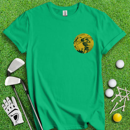 Moonlight Skeleton Golfer T-Shirt - TeeHee Golf Gear