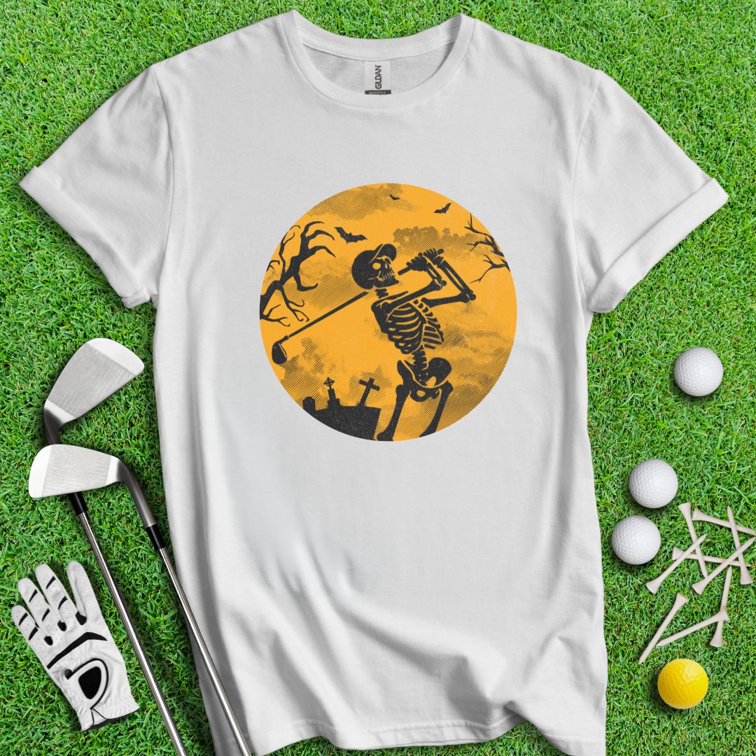 Moonlight Skeleton Golfer T-Shirt - TeeHee Golf Gear