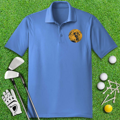Moonlight Skeleton Golfing Polo Shirt - TeeHee Golf Gear