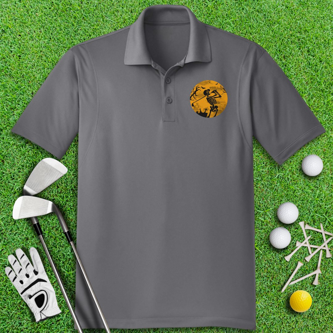 Moonlight Skeleton Golfing Polo Shirt - TeeHee Golf Gear