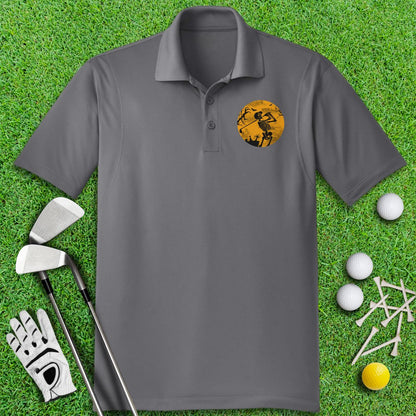 Moonlight Skeleton Golfing Polo Shirt - TeeHee Golf Gear