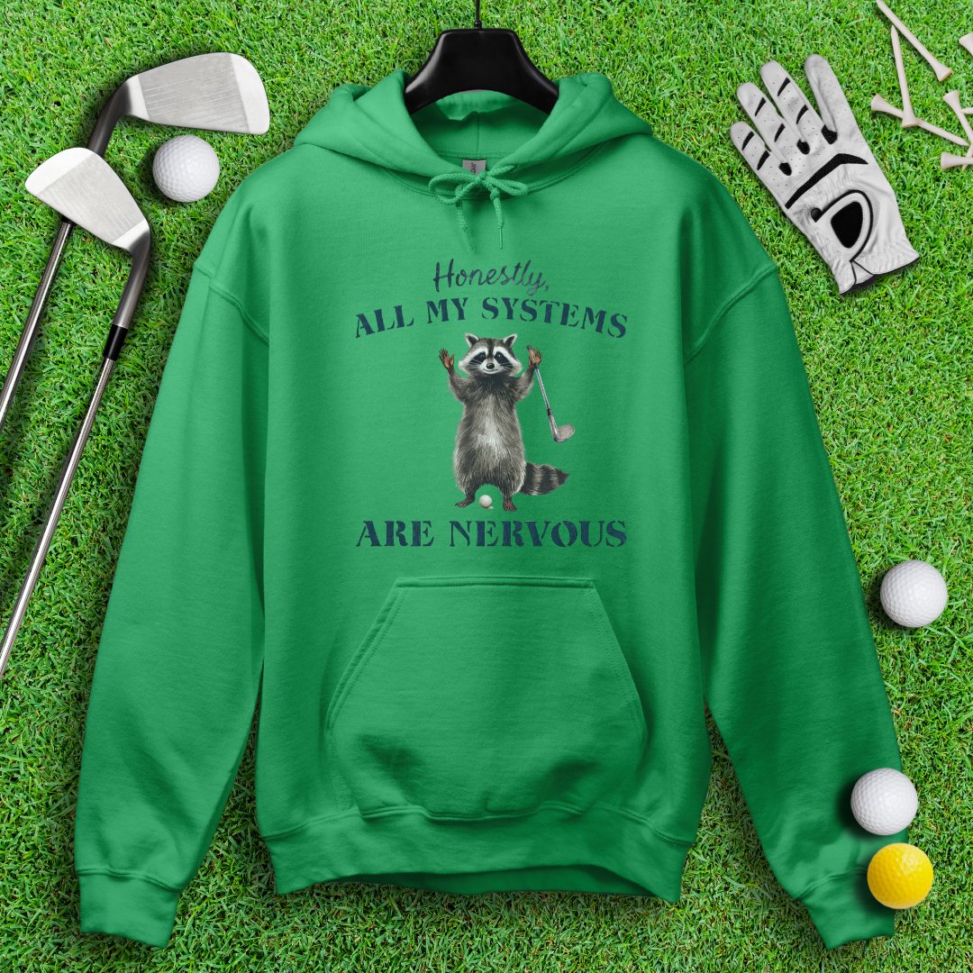 Nervous Raccoon Golf Swing Hoodie - TeeHee Golf Gear