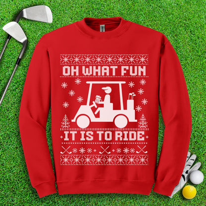 Oh What Fun It Is to Ride Ugly Sweater - TeeHee Golf Gear