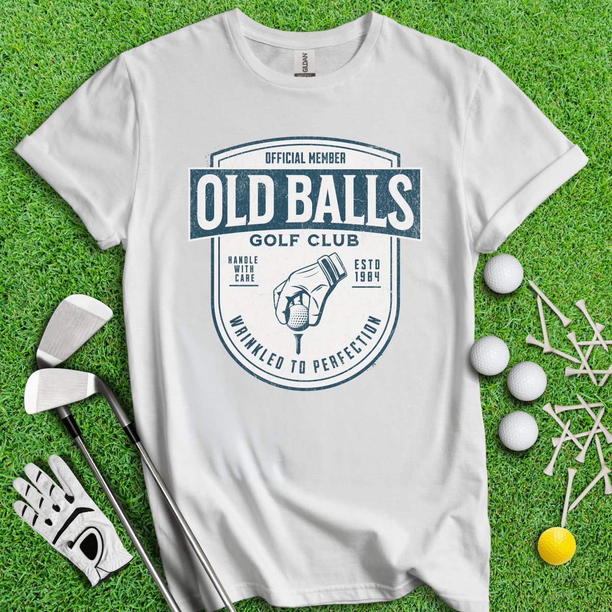 Old Balls Golf Club Custom T - Shirt - TeeHee Golf Gear