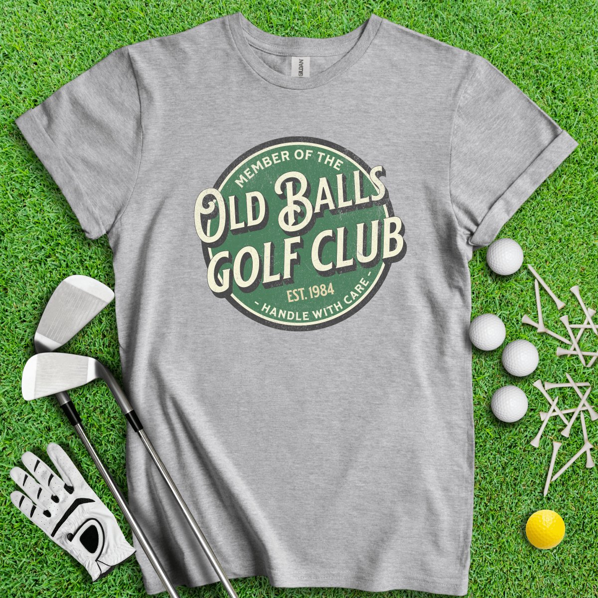 Old Balls Golf Club Custom T - Shirt - TeeHee Golf Gear