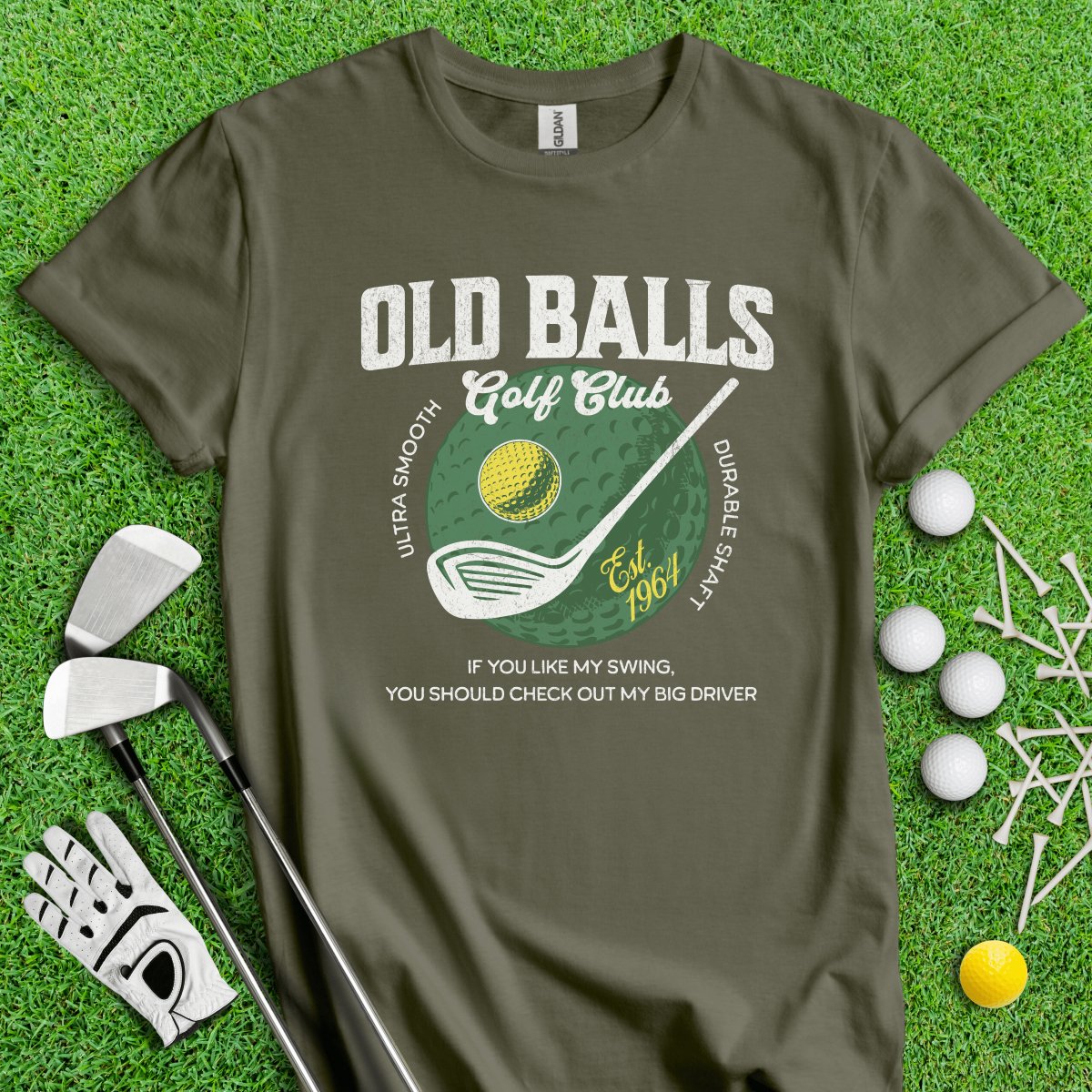 Old Balls Golf Club Custom T - Shirt - TeeHee Golf Gear