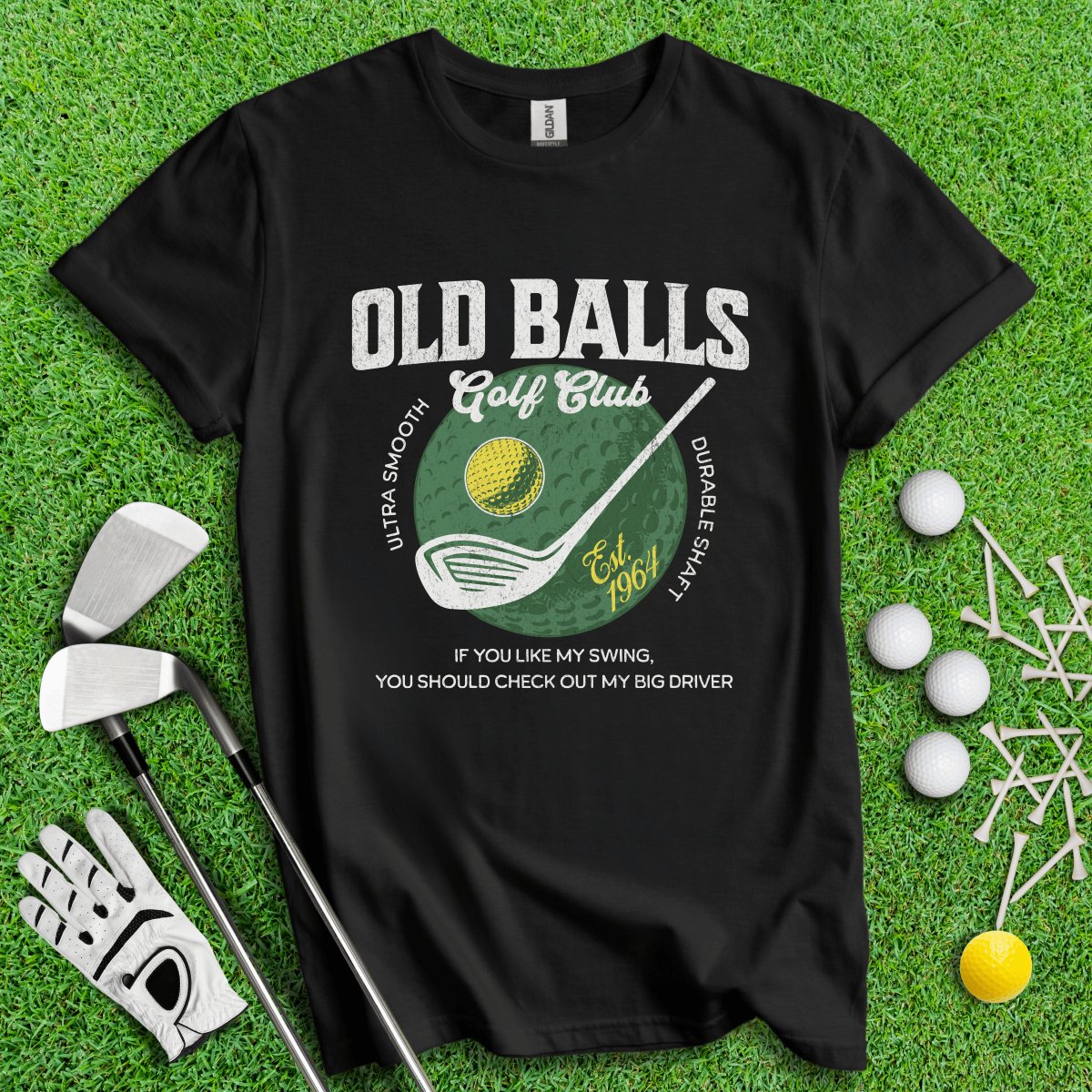 Old Balls Golf Club Custom T - Shirt - TeeHee Golf Gear