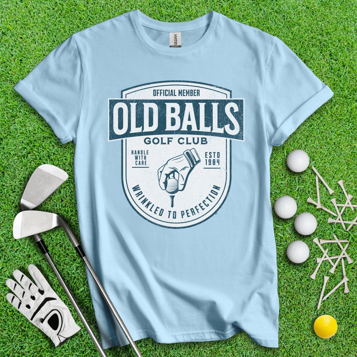 Old Balls Golf Club Custom T - Shirt - TeeHee Golf Gear