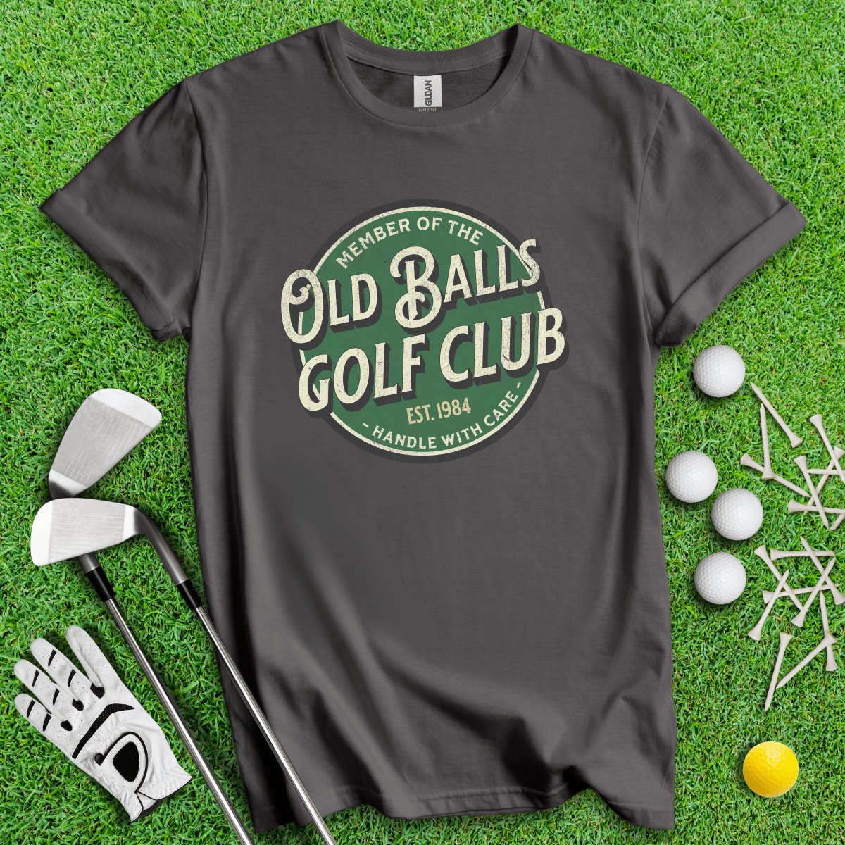 Old Balls Golf Club Custom T - Shirt - TeeHee Golf Gear