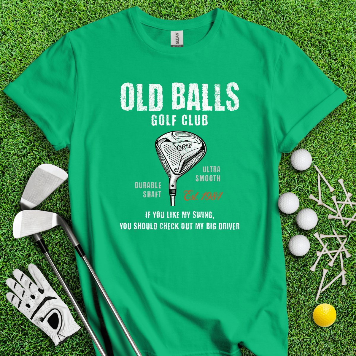 Old Balls Golf Club Custom T - Shirt - TeeHee Golf Gear